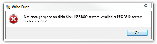 Not enough Disk Space. There is not enough Space on the Disk. Win32diskimager. Win32 Автор место и год появления.